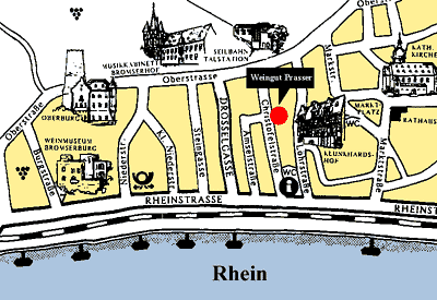 Stadtplan von Rüdesheim am Rhein im Rheingau